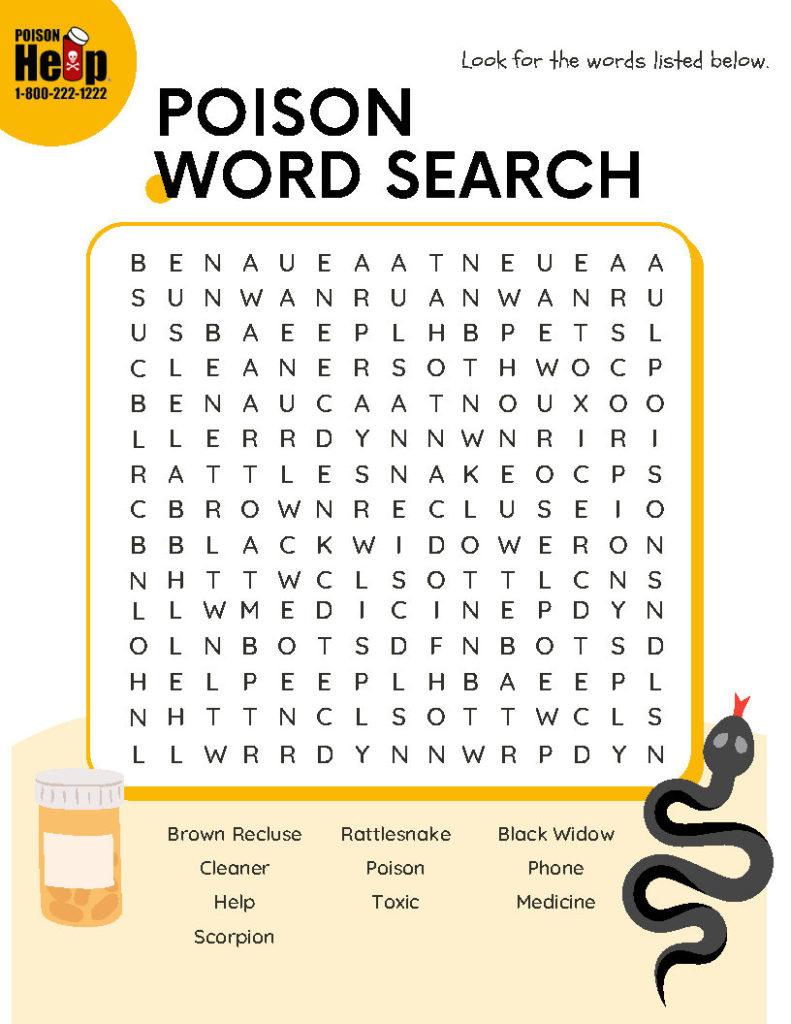 Word Search Georgia Poison Center